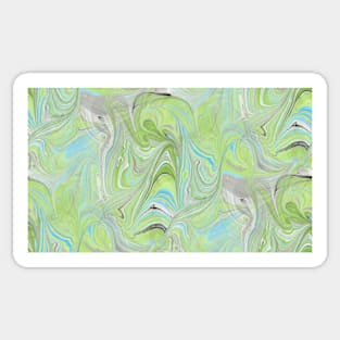 Marbled Paper Abstract : Melusina's Scream Sticker